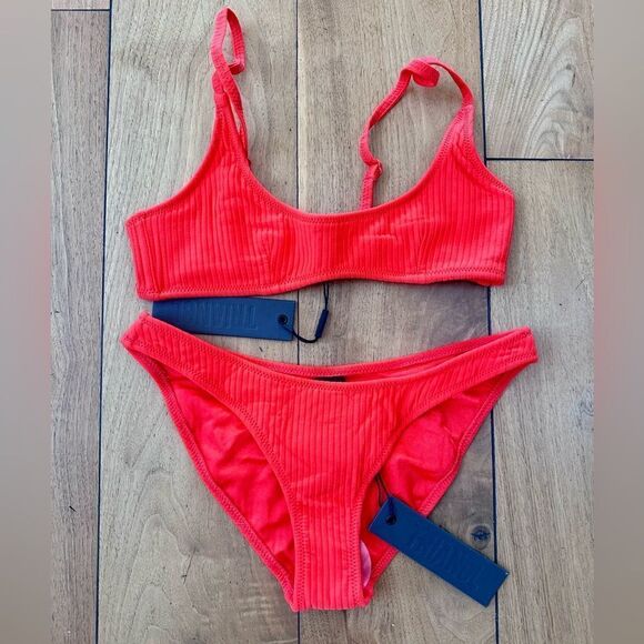 Triangl Swimwear Neon Coral Bikini - Picture 2 of 5